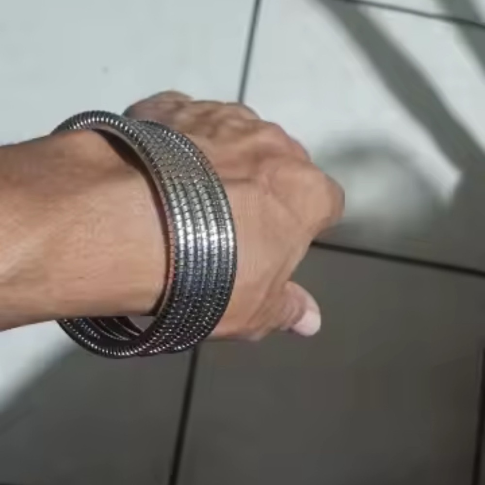 Minimalist Silver Spiral Cuff Bracelet